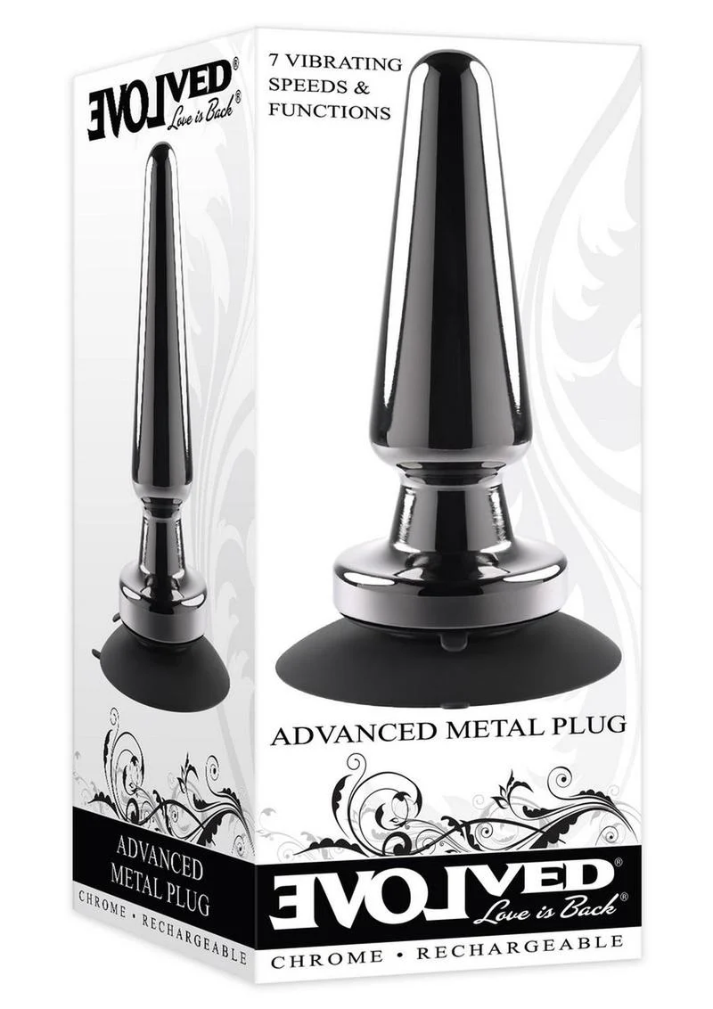 Evolved Advanced Metal Chrome Vibrating Anal Plug - Image 4