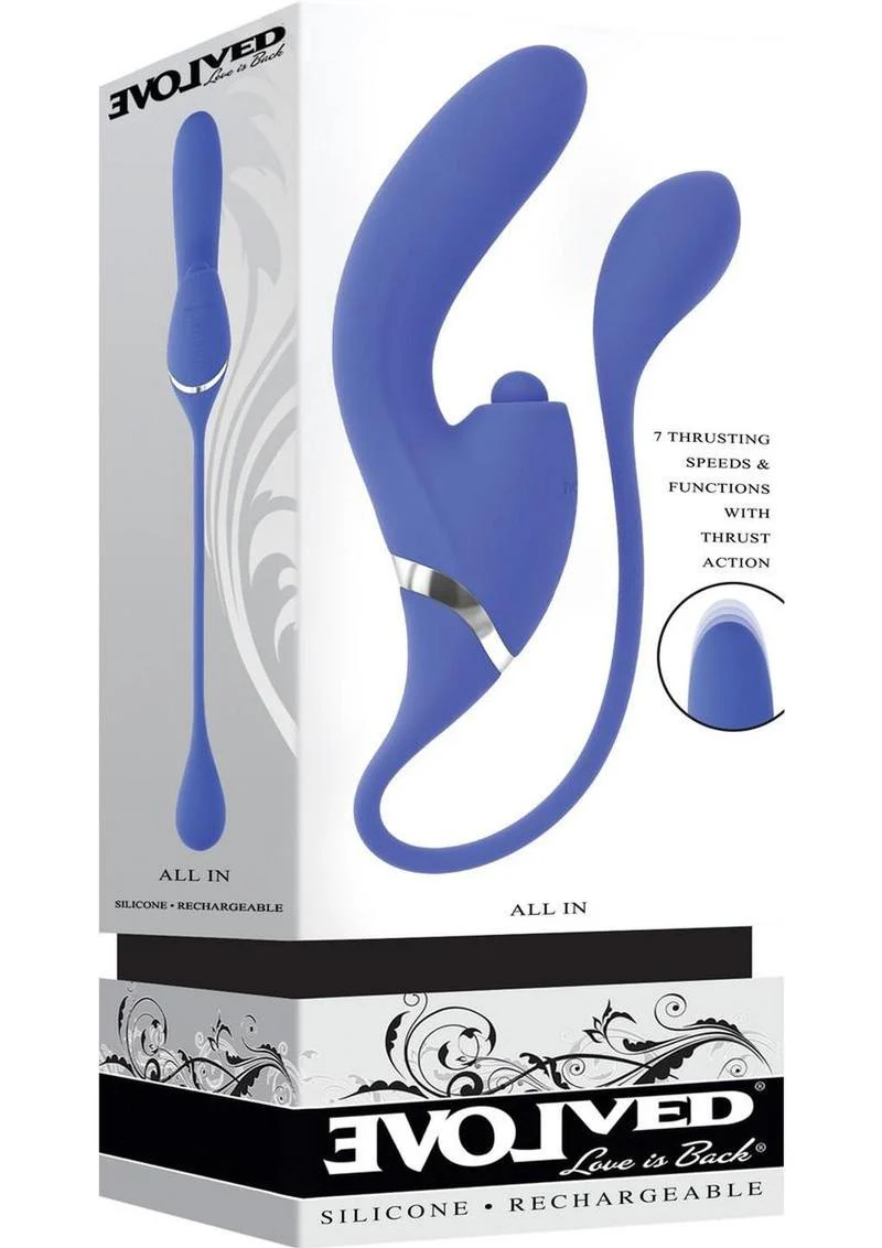 Evolved All In Rechargeable Silicone Dual Vibrator - Image 4