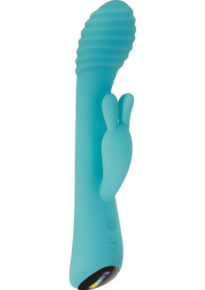 Evolved Aqua Bunny Rechargeable Silicone Rabbit Vibrator - Image 2