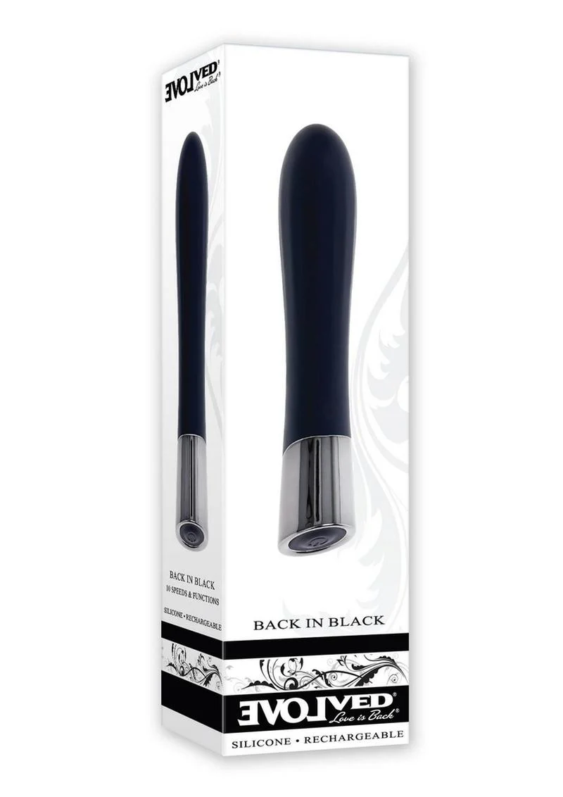 Evolved Back in Black Rechargeable Bullet Vibrator - Image 4