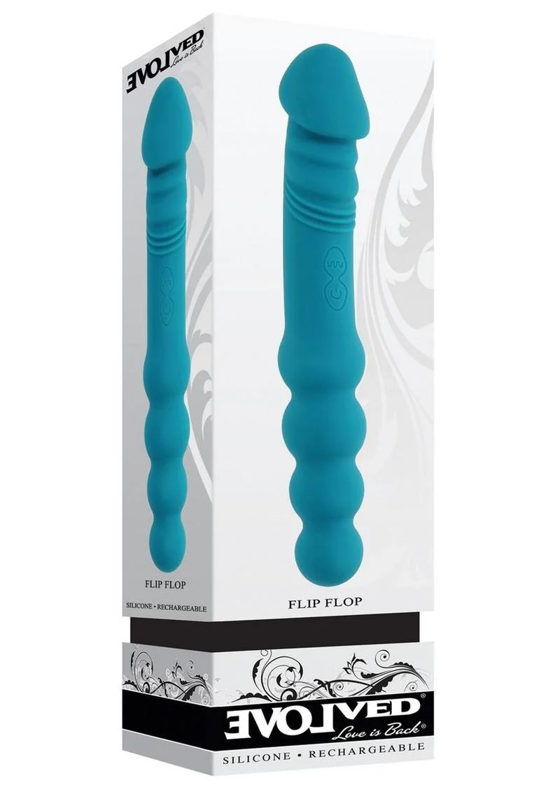 Evolved Flip Flop Rechargeable Silicone Dual-End Vibrator - Image 4