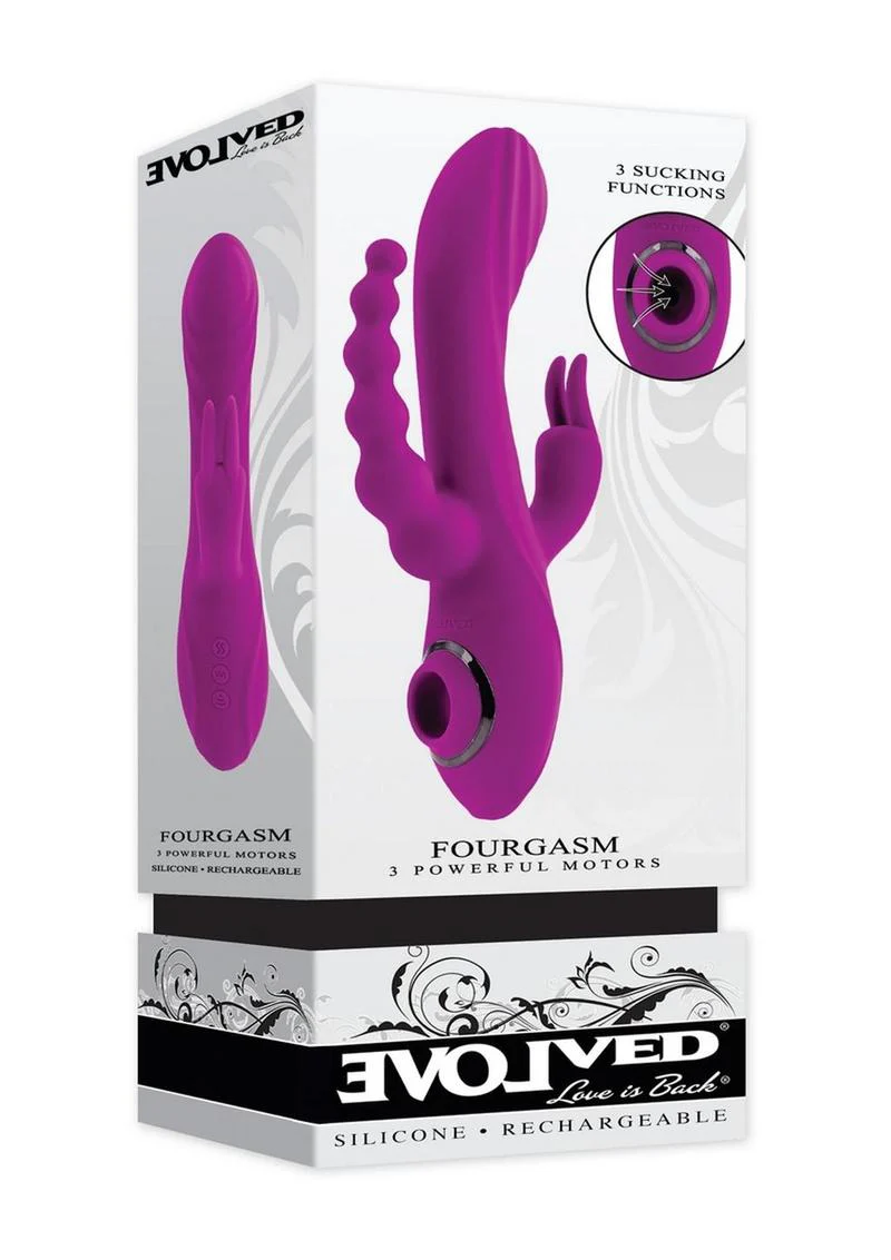 Evolved Fourgasm Rechargeable Multi-Stimulator Rabbit Vibrator - Image 4
