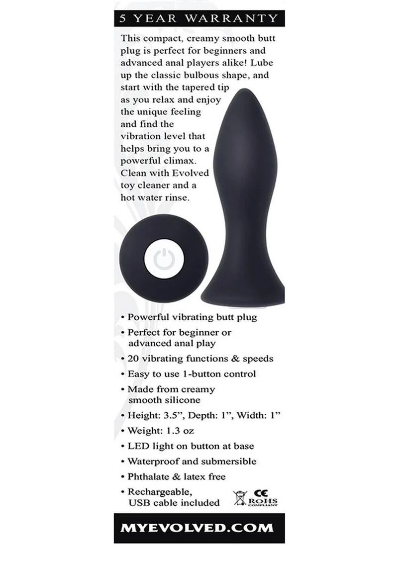 Evolved Mighty Mini Rechargeable Silicone Anal Plug - Image 4