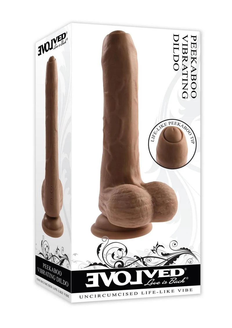 Evolved Peek A Boo Vibrating Realistic Silicone Rechargeable Dildo - Image 4