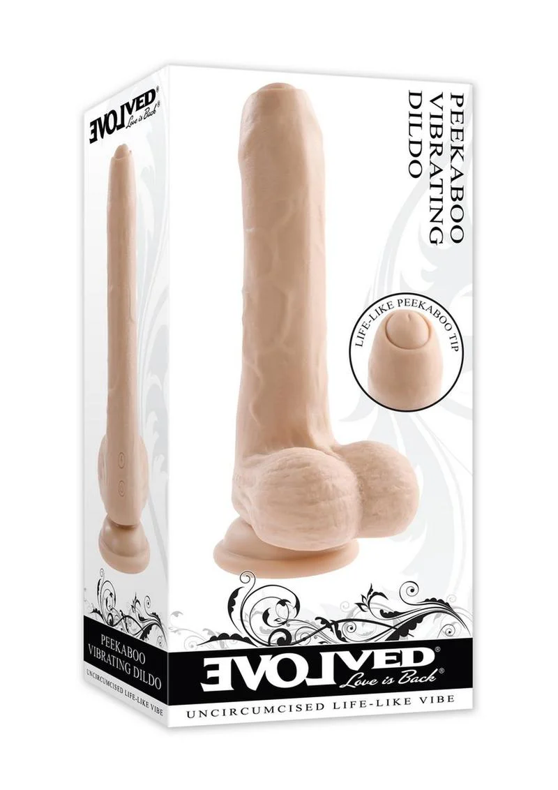 Evolved Peek A Boo Vibrating Rechargeable Silicone Dildo - Image 4