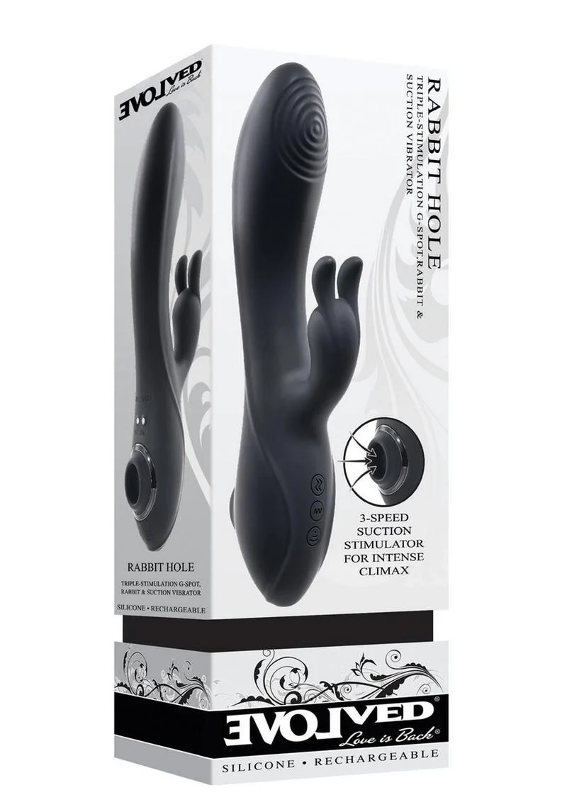 Evolved Rabbit Hole Triple-Stimulating Silicone Rabbit and Suction Vibrator - Image 4