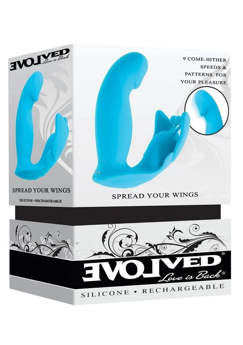 Evolved Spread Your Wings Rechargeable Silicone Multi-Vibrator - Image 4