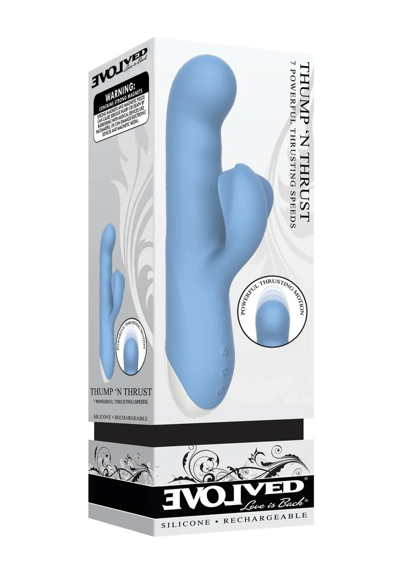 Evolved Thump ’N’ Thrust Rechargeable Silicone Rabbit Vibrator - Image 4