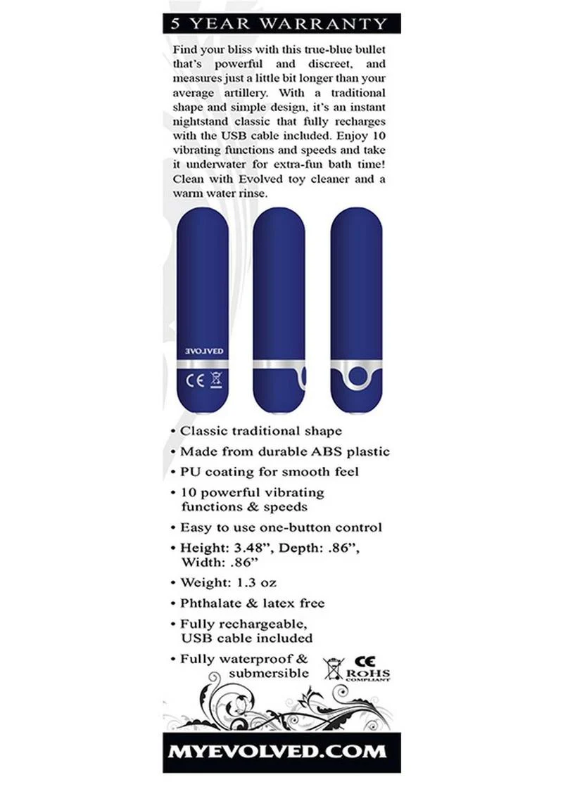 Evolved Travel-Gasm Gunmetal Rechargeable Bullet Vibe - Image 3