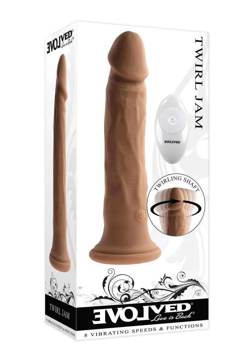 Evolved Twirl Jam Silicone Vibrating Dildo with Remote Control - Image 7
