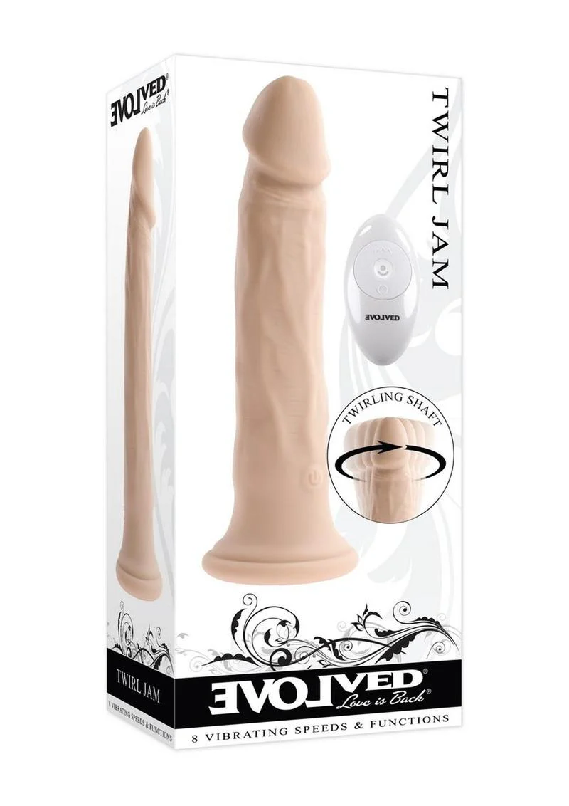 Evolved Twirl Jam Silicone Vibrating Dildo with Remote Control - Image 8