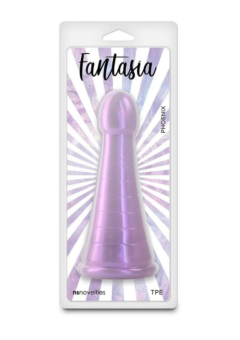 Fantasia Phoenix Dildo Ribbed Purple Dildo by NS Novelties - Image 3
