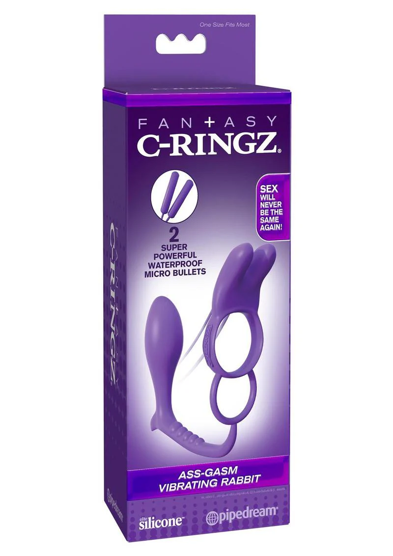 Fantasy C Ringz Ass Gasm Silicone Vibrating Rabbit - Image 3