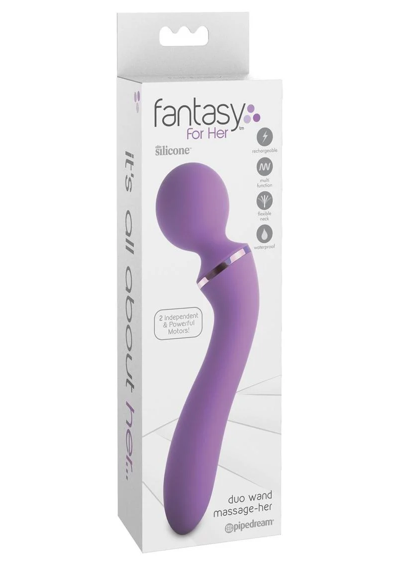 Fantasy For Her Duo Wand Massage-Her Rechargeable Waterproof - Image 3