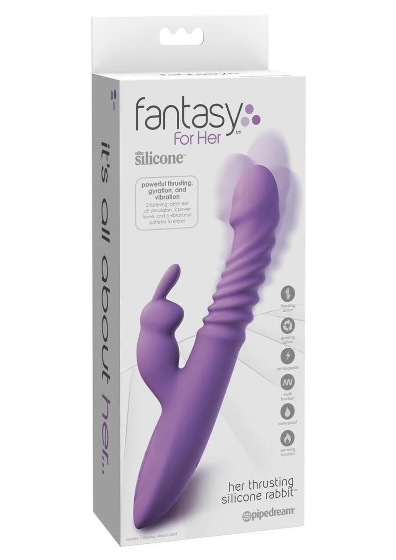 Fantasy For Her Thrusting Silicone Rabbit Rechargeable Vibrator - Image 3
