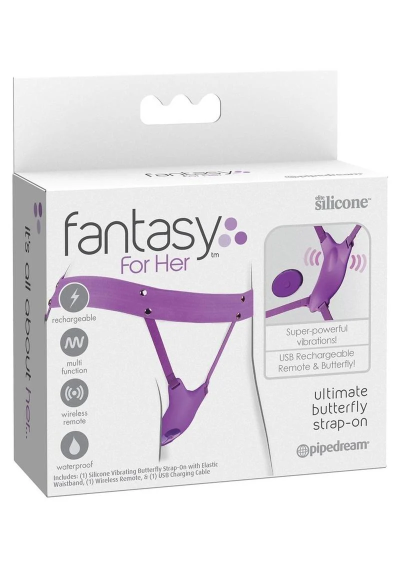 Fantasy For Her Ultimate Butterfly Silicone Strap-On with Remote Control - Image 4