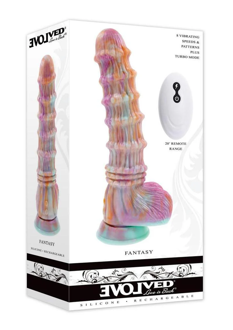 Fantasy Rechargeable Silicone Vibrating Dildo - Image 4