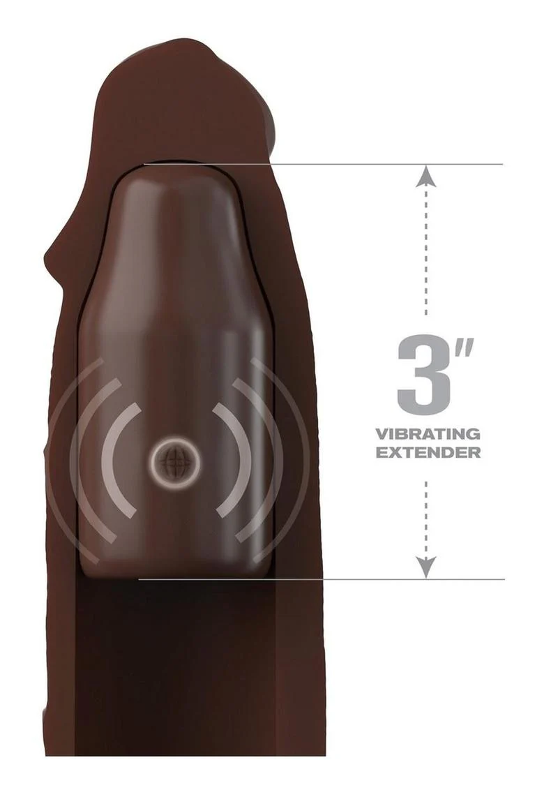 Fantasy X-Tensions Elite 3in Vibrating Silicone X-Tension with Remote - Image 2