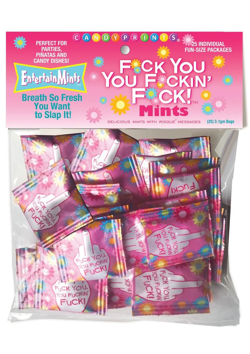 Fck You You Fckin’ Fuck! Mints 25 Packs of Risqué Breath Fresheners - Image 2