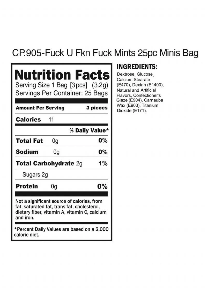 Fck You You Fckin’ Fuck! Mints 25 Packs of Risqué Breath Fresheners - Image 3