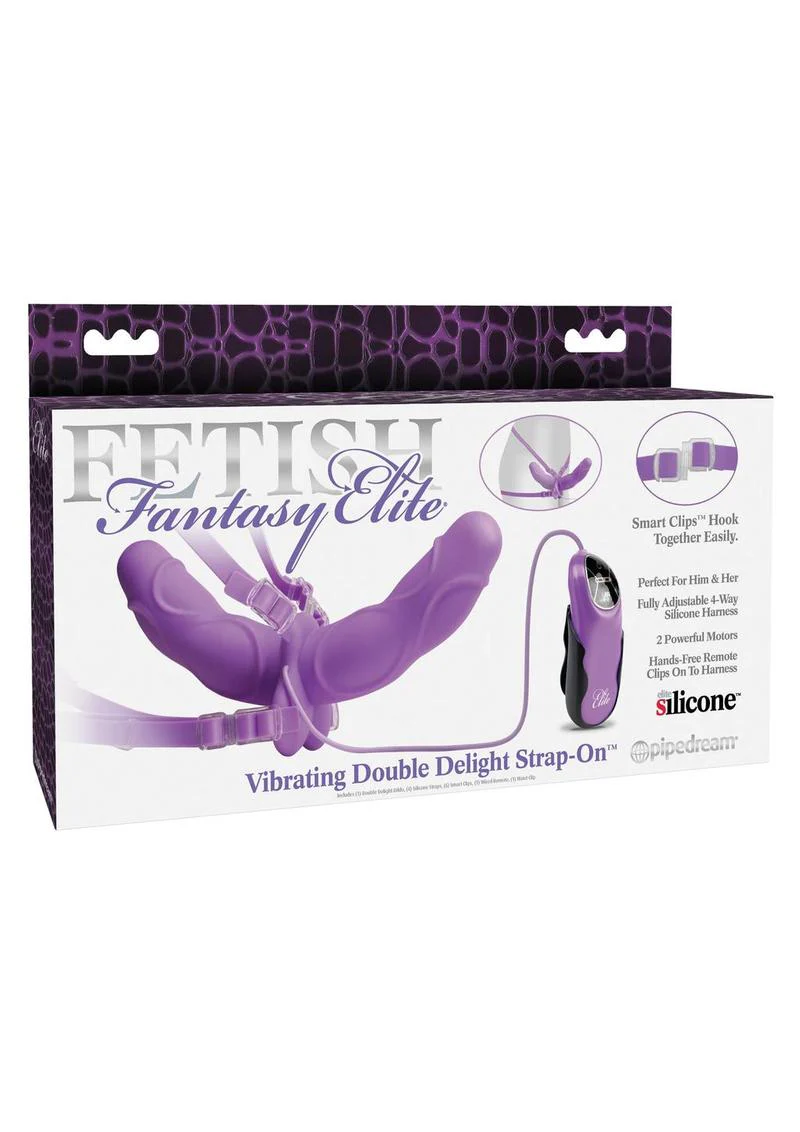 Fetish Fantasy Elite Vibrating Double Delight Strap-On - Image 3