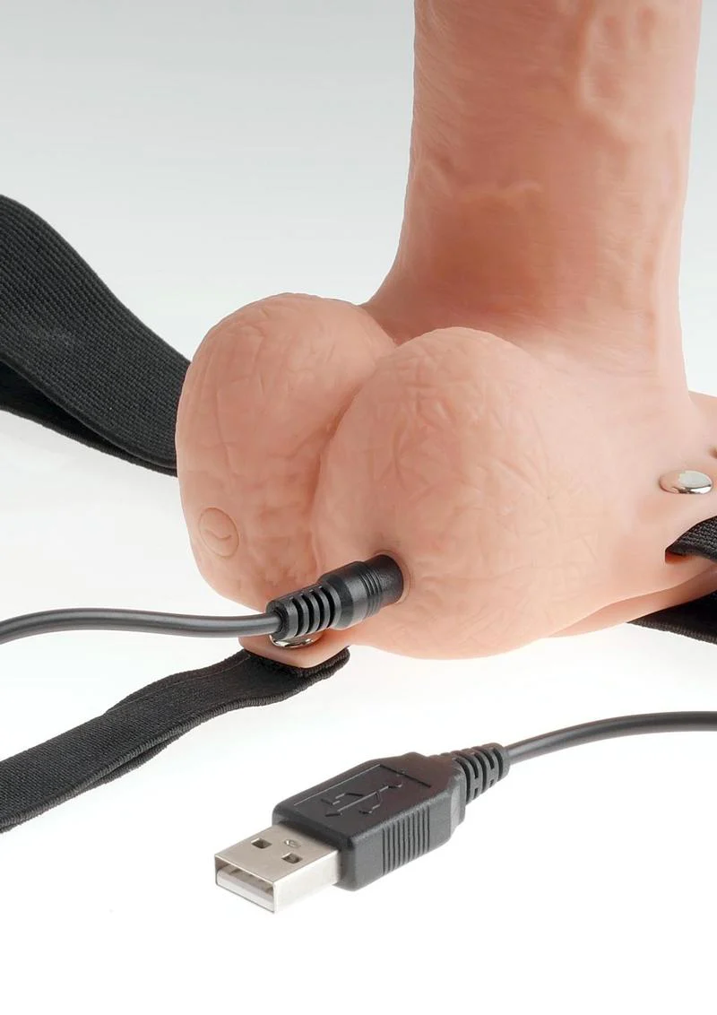 Fetish Fantasy Series Hollow Rechargeable Strap-On With Balls - Image 5
