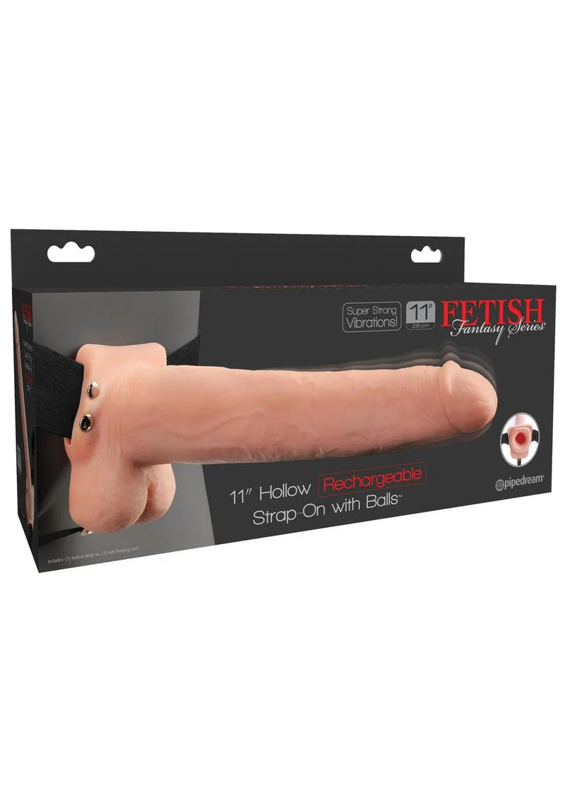Fetish Fantasy Series Hollow Rechargeable Strap-On With Balls - Image 6