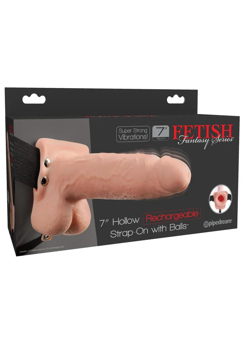 Fetish Fantasy Series Hollow Rechargeable Strap-On With Balls - Image 7