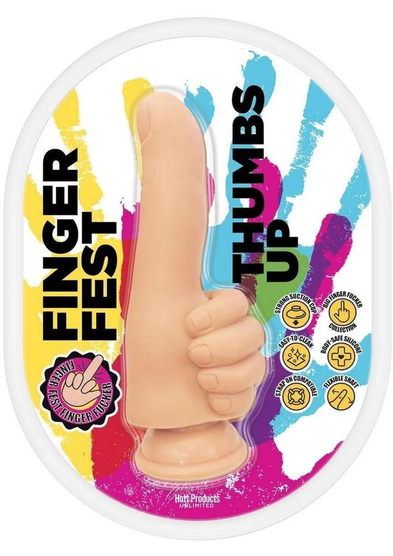 Finger Fest Thumbs Up Silicone Dildo - Image 4