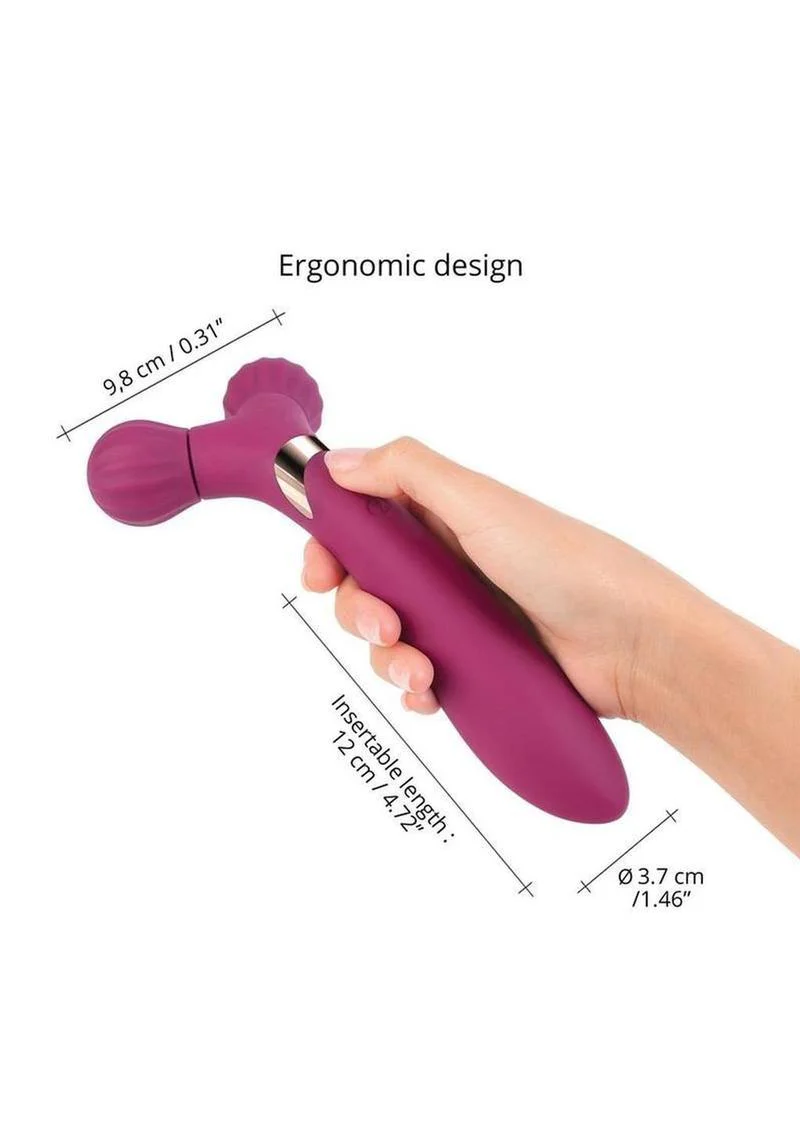 Fireball Rechargeable Silicone Body Massager And Vibrator Plum - Image 2