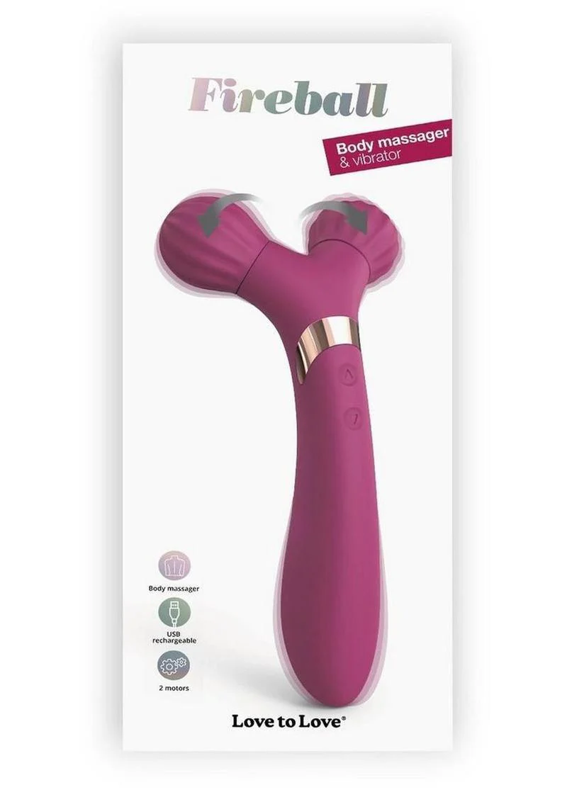 Fireball Rechargeable Silicone Body Massager And Vibrator Plum - Image 4