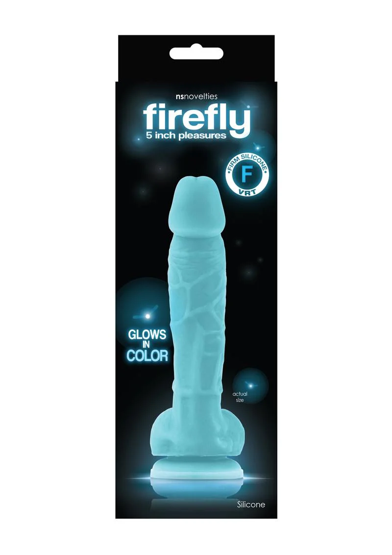 Firefly 5 Inch Pleasures Silicone Glow In The Dark Dildo - Image 3