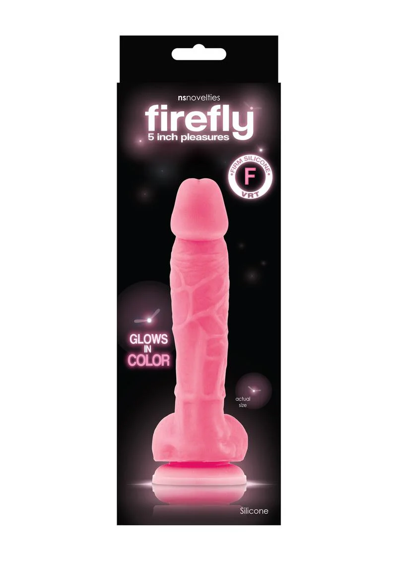 Firefly 5 Inch Pleasures Silicone Glow In The Dark Dildo - Image 4