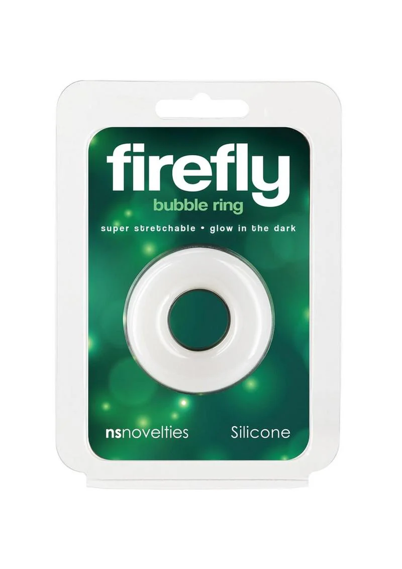 Firefly Glow in the Dark Bubble Single Super Stretchable Silicone Cock Ring - Image 11