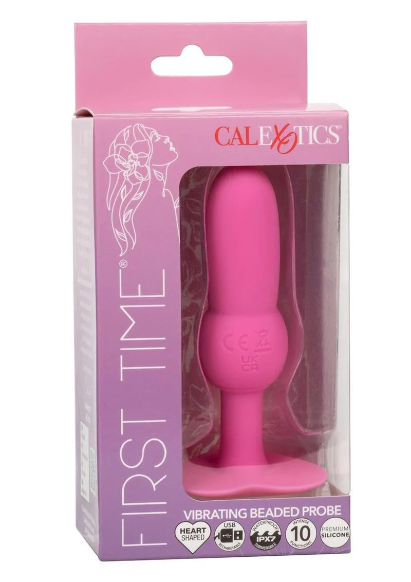 First Time Vibrating Beaded Silicone Rechargeable Probe - Image 4
