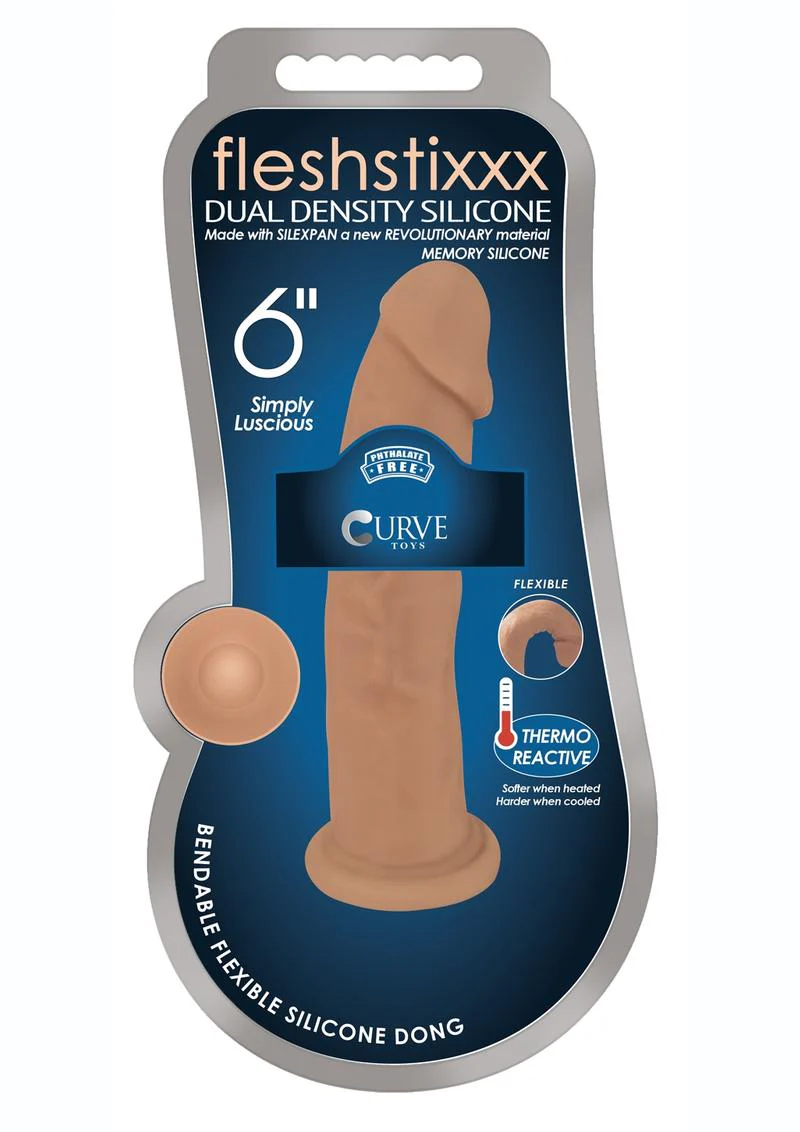 Fleshstixxx Dual Density Silicone Bendable Dong - Image 11