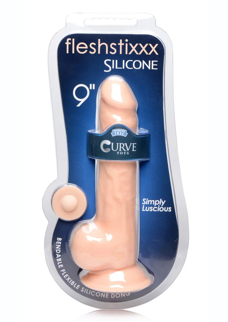 Fleshstixxx Silicone Bendable Dong with Balls - Image 8