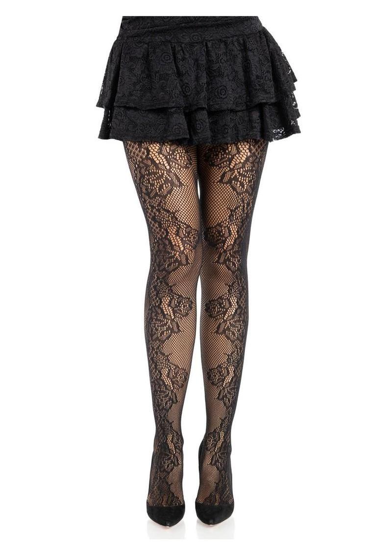 Fleurine Eyelet Lace Tights
