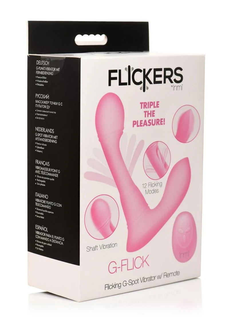 Flickers G-Flick Flicking G-Spot Rechargeable Silicone Vibrator with Remote - Image 2