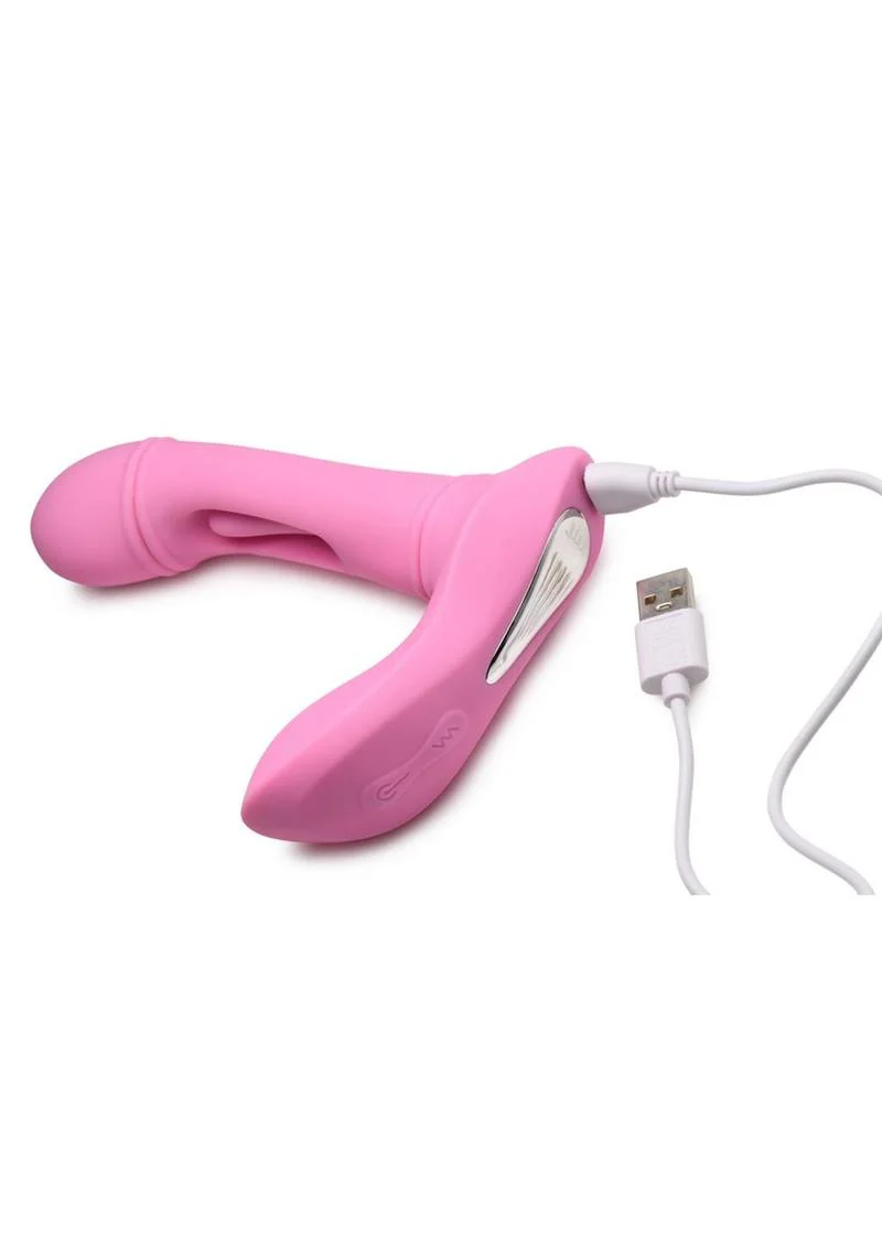 Flickers G-Flick Flicking G-Spot Rechargeable Silicone Vibrator with Remote - Image 3