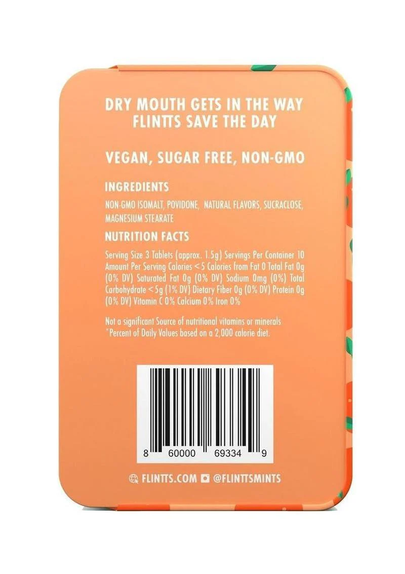 Flintts Sour Tangerine Mouth Watering Mints - Image 4