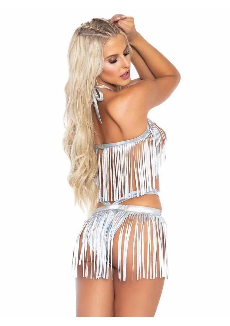 Fringe Halter Top and Matching Bikini Bottoms - Image 7