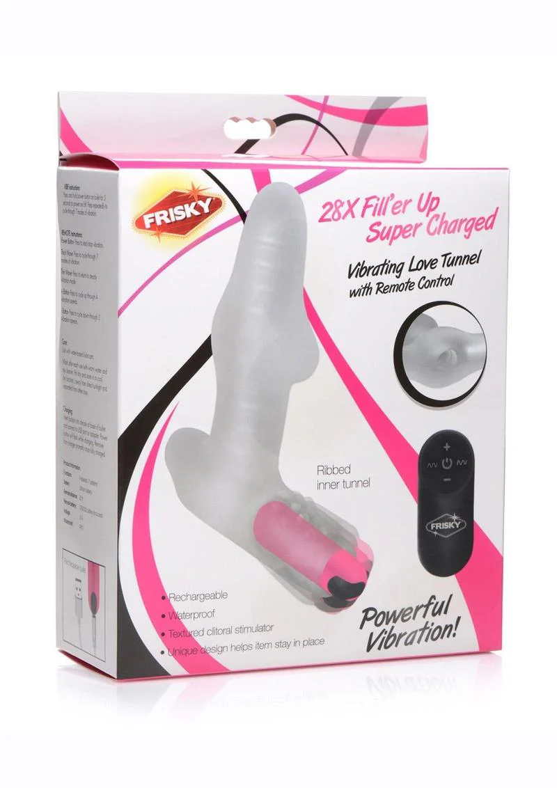 Frisky 28X Filler Up Super Charged Vibrating Love Tunnel with Remote - Image 3