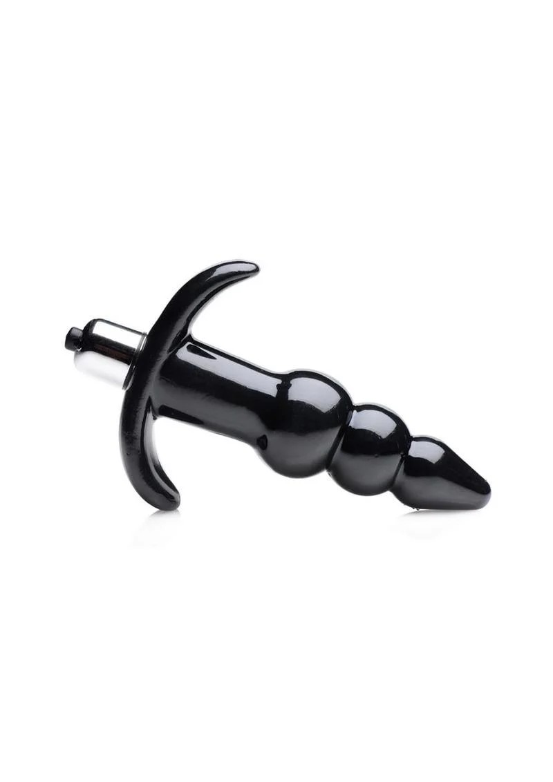 Frisky Bubbling Noir Ribbed Vibrating Butt Plug - Image 2