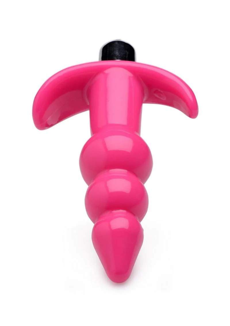 Frisky Bubbling Pink Ribbed Anal Plug Powerful Vibration - Image 3
