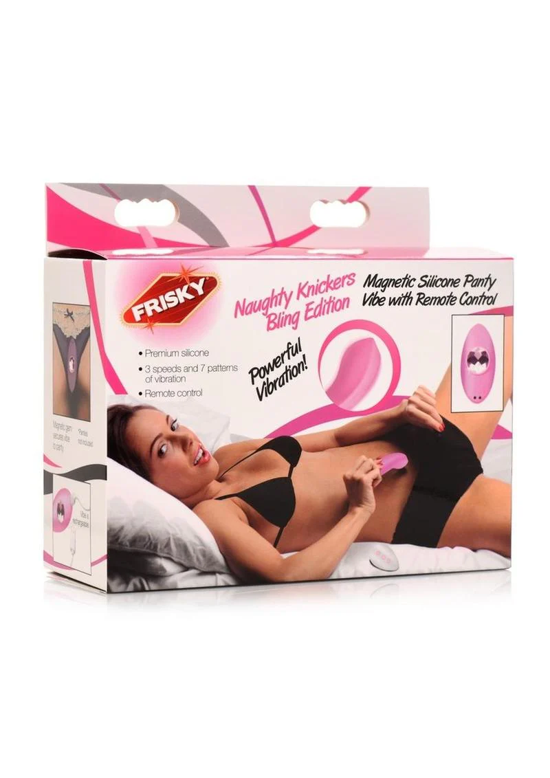Frisky Naughty Knickers Bling Edition Silicone Panty Vibe with Remote Control - Image 8