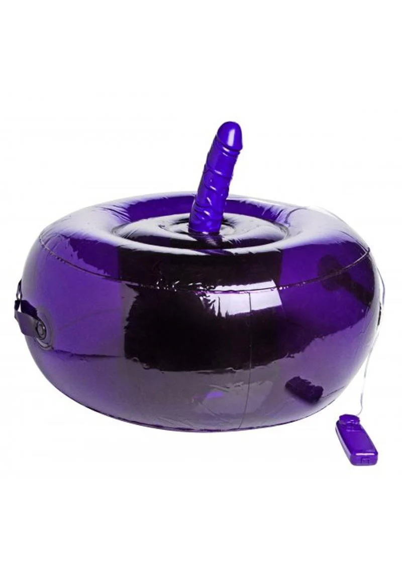 Frisky Sit-and-Ride Inflatable Seat with Powerful Vibrating Dildo