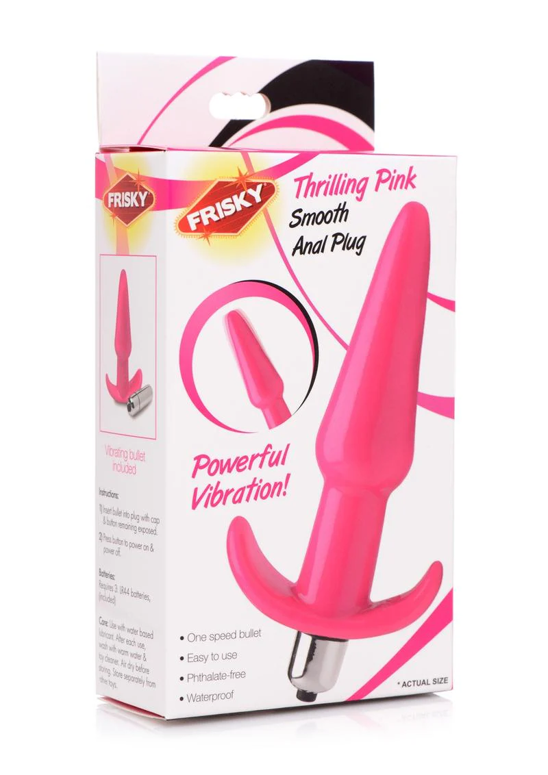 Frisky Thrilling Pink Smooth Anal Plug - Image 4