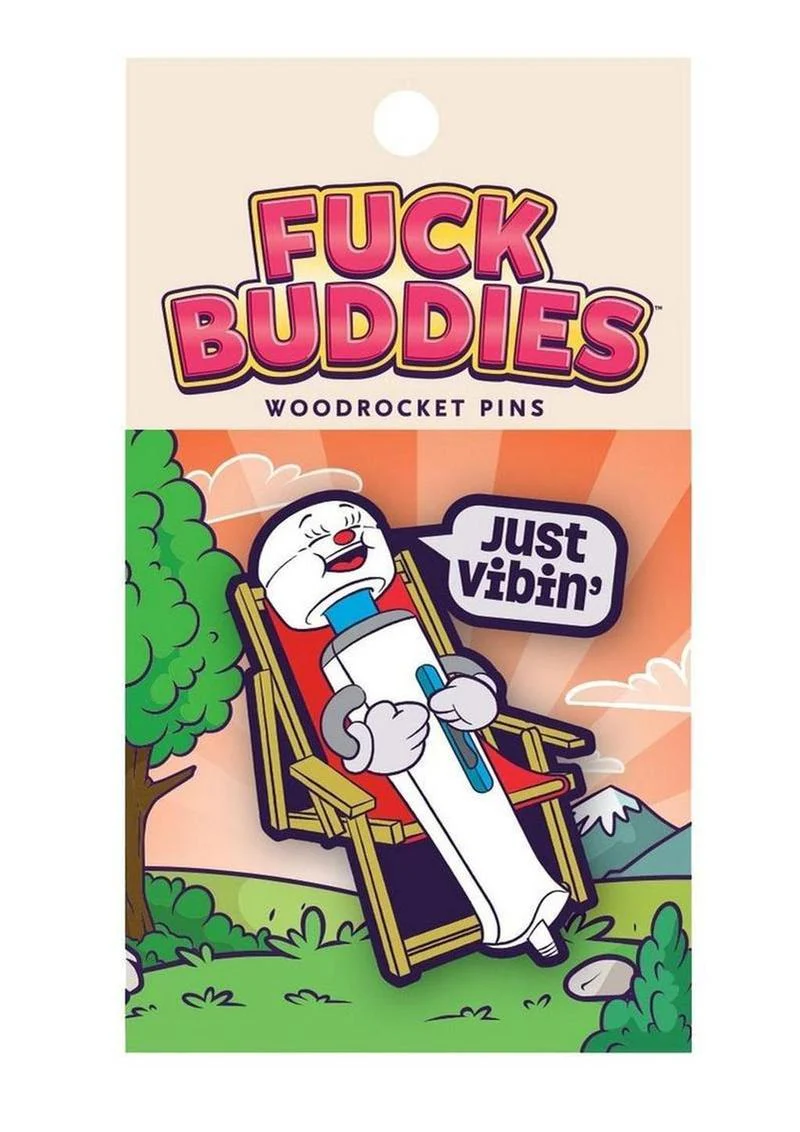 Fuck Buddies Just Vibin' Enamel Pin - Image 2