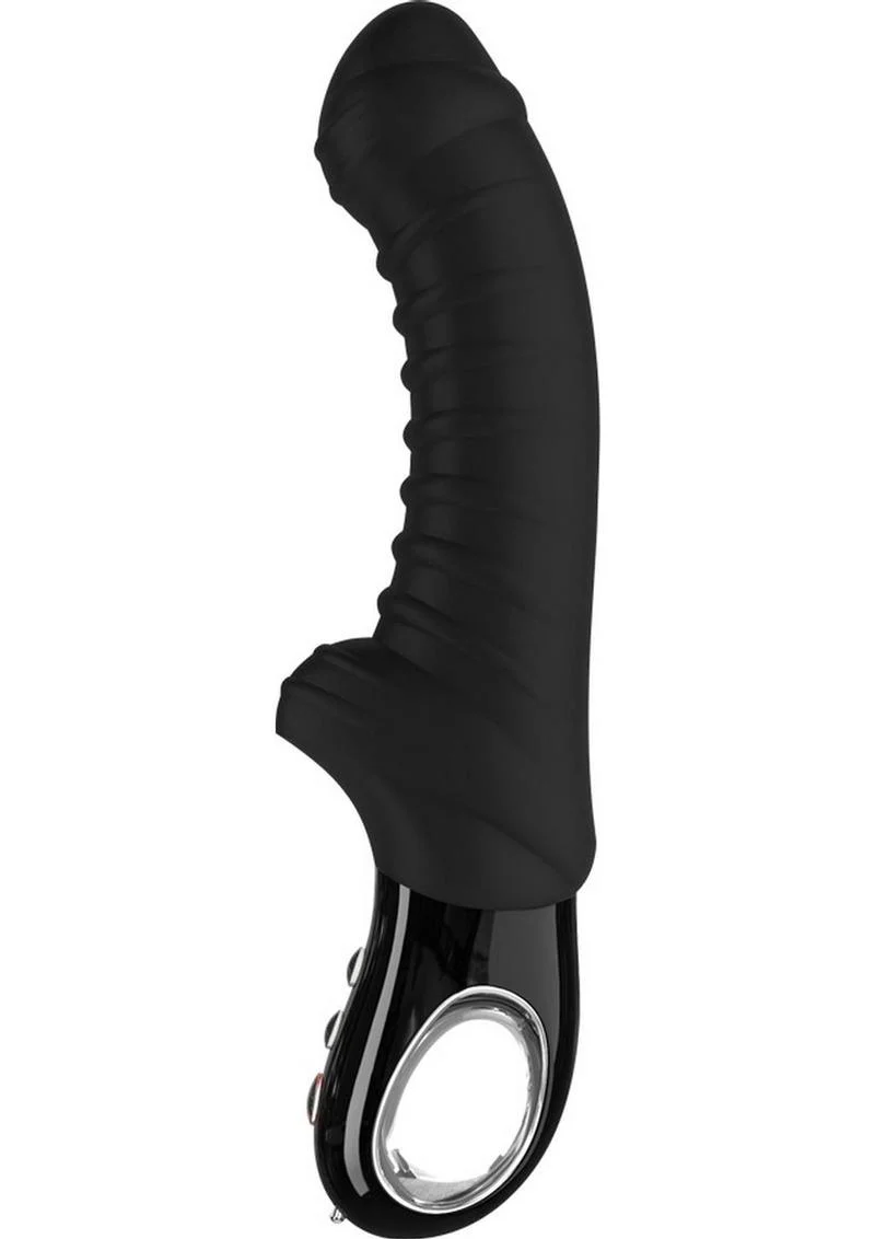 Fun Factory Tiger Black Line Ribbed Silicone Vibrator - Image 2